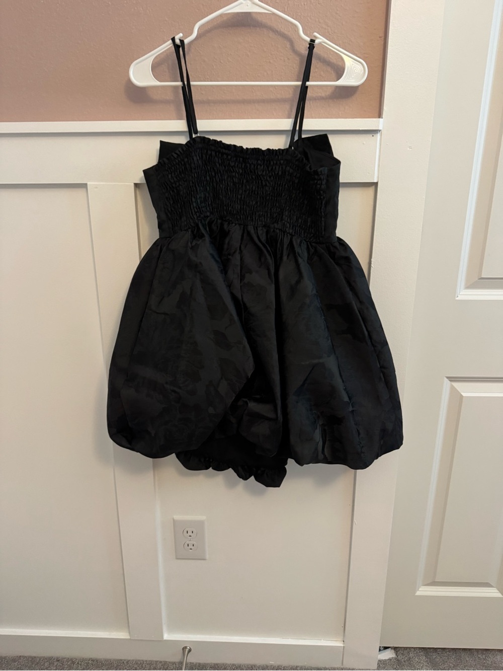 Lulus Coquettish Charm Black Bubble-Hem Bow Mini Dress - Picture 4 of 6